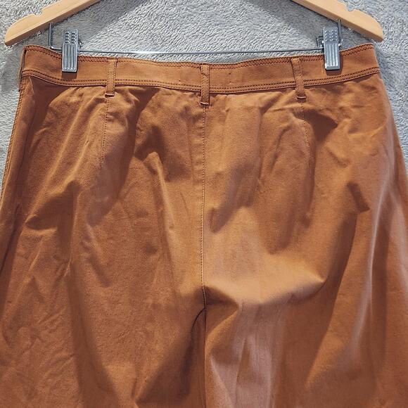 Lafayette 148 Brown High Rise Cropped Wide Leg Pants Size 10 Silent Luxury - Picture 5 of 13
